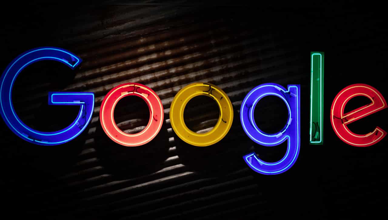 Google neon sign