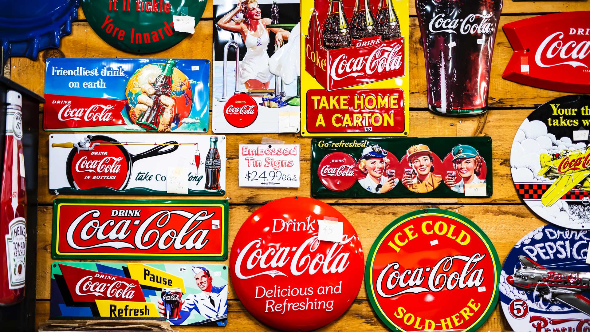 coca-cola signs