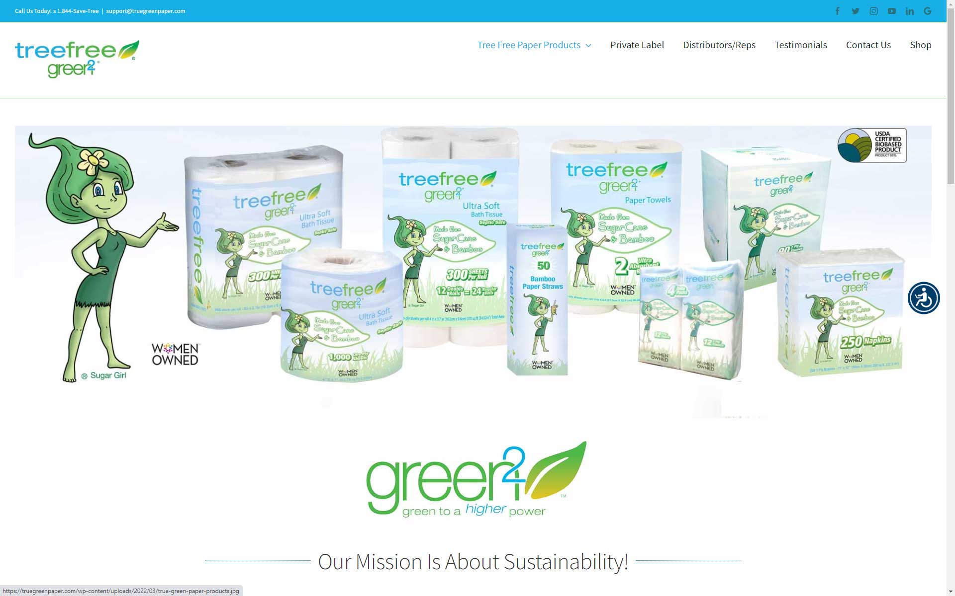 true green paper products website